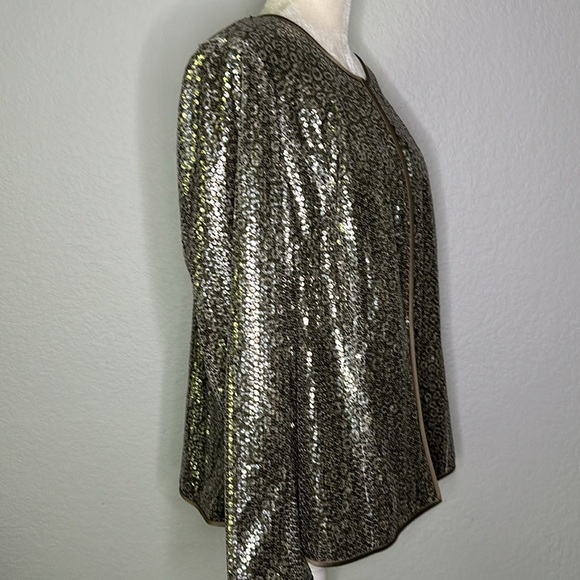 Nipon Boutique Women’s Sequined Open Jacket 16W - Picture 7 of 13